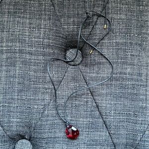 Gorgeous red gem necklace